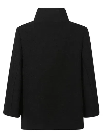 Fay Jacket With Front Pockets And High Collar In Black