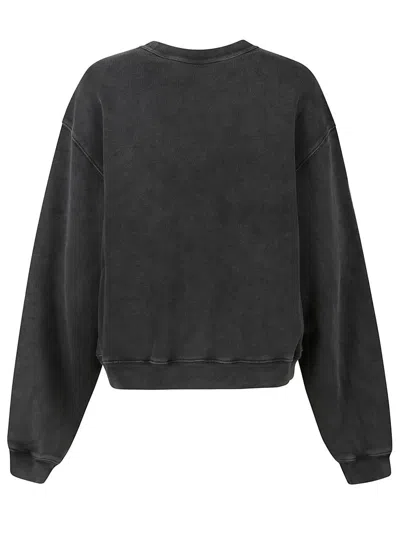 Alexander Wang T T By Alexander Wang Dark Grey Cotton Sweatshirt In Grey