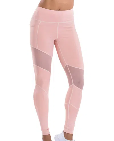 Tlf Apparel Prima Mesh Panel Margoux Legging In Blush In Gold