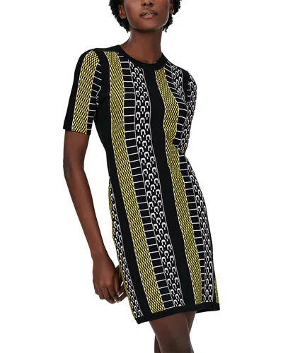 Diane Von Furstenberg Wilson Striped Geometric Mini Dress In Green