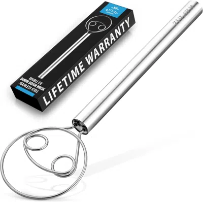 Zulay Kitchen Stainless Steel 13-inch Danish Dough Whisk With Dough Hook In Silver