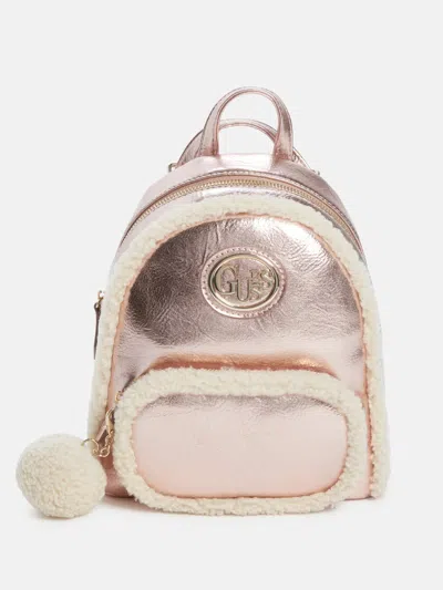 Guess Factory Gina Sherpa Backpack In Multi