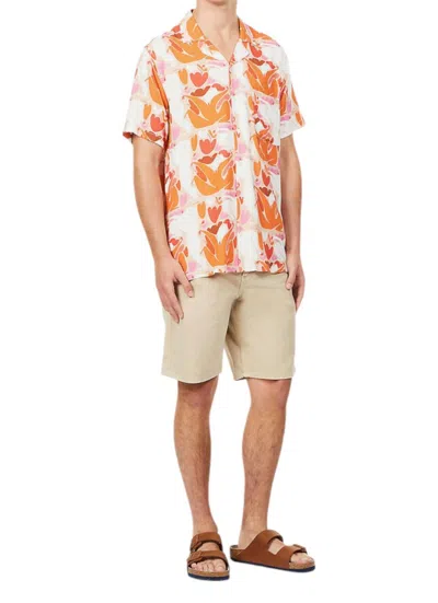 Arrels Button Down Shirt In Terracotta Summer Joy In Multi