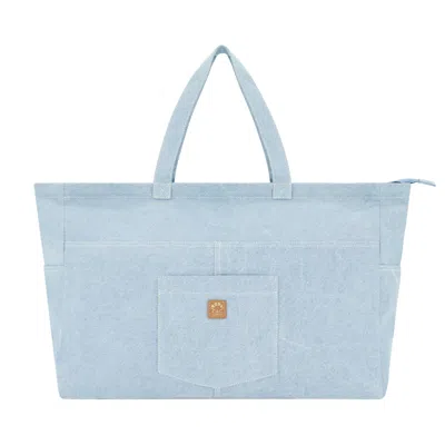 C&c California Multi Pocket Denim Tote In Blue