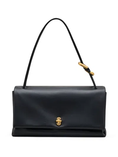 Shop Marc Jacobs The Large Dual Calf Leather Bag In Black