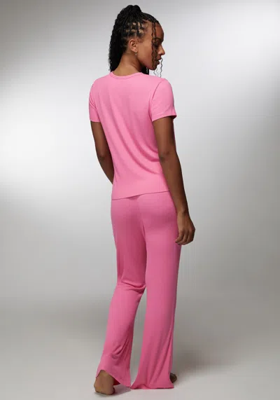 Shop Bebe Amora Lounge Set In Aurora Pink