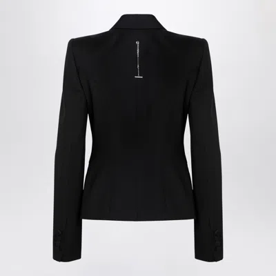 Alexander Mcqueen Alexander Mc Queen Black Single Breasted Jacket In Wool