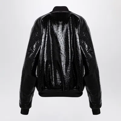 Balenciaga Ostrich-effect Bomber Jacket