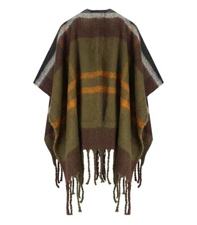 Barbour Isla Boucle Tartan Green Blue Cape