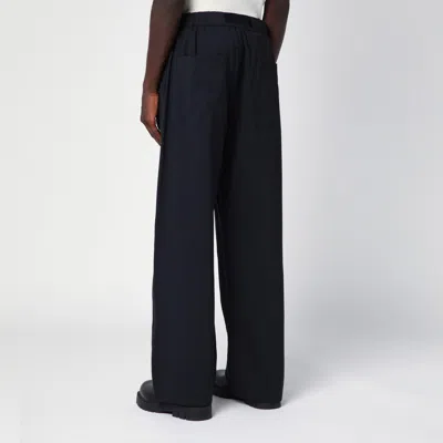 Shop Darkpark Navy Blue Track Pants In Wool