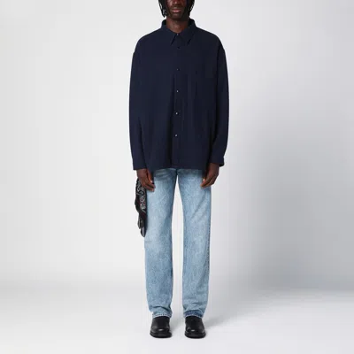 Destin Charcoal Grey Wool And Cashmere Overshirt