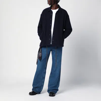 Destin Charcoal Grey Wool And Cashmere Overshirt