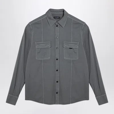 Dolce & Gabbana Dolce&gabbana Grey Cotton Over Shirt