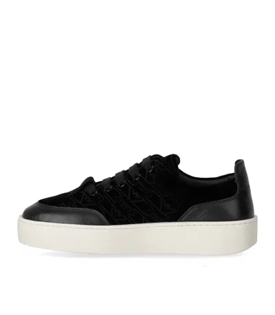 Emporio Armani Black Monogram Sneaker
