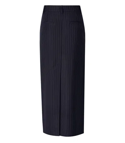 Essentiel Antwerp Glossary Navy Blue Midi Skirt