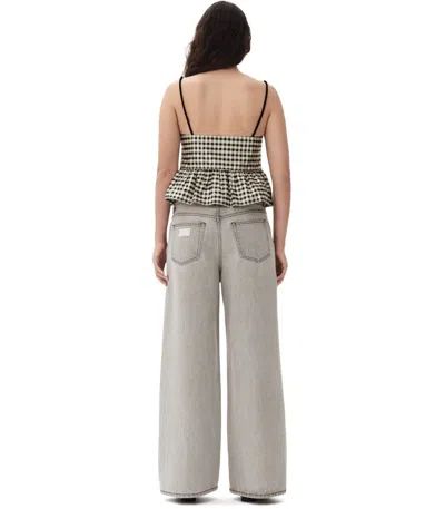 Ganni Future Grey Wide Leg Jeans
