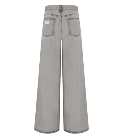 Ganni Future Grey Wide Leg Jeans