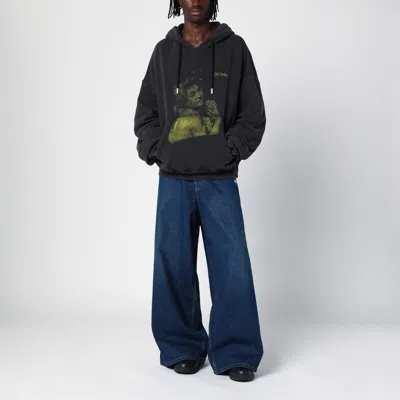 Off-white Men Blurred Bacchus Cotton Hoodie