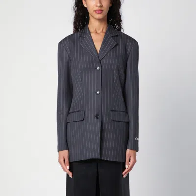 Off-white Single-breasted Pinstripe Jacket