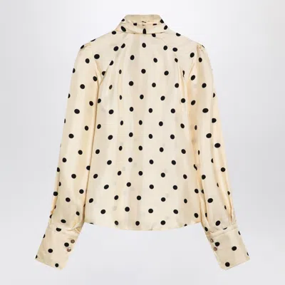 Patou Silk Blouse With Polka Dot Pattern And Bow