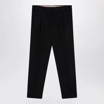 Pt Torino Black Virgin Wool Trousers