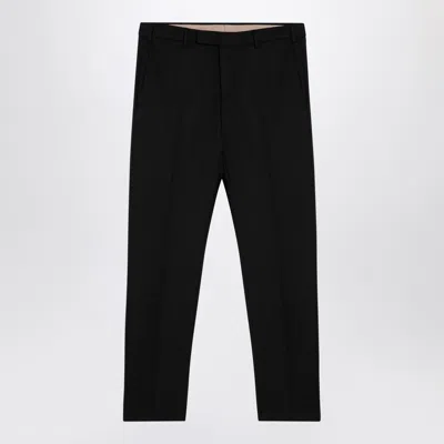 Pt Torino Black Virgin Wool Trousers