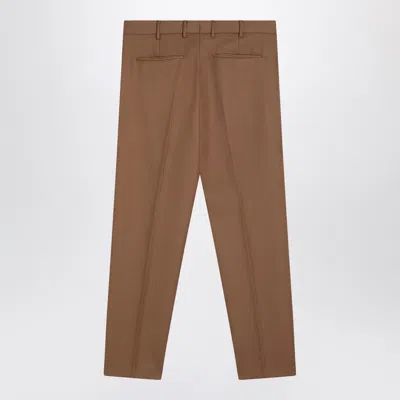 Pt Torino Desert-coloured Virgin Wool Trousers