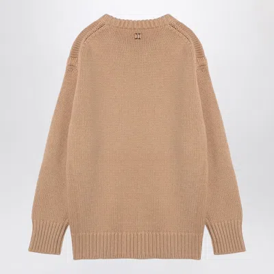 Chloé Nude Cashmere And Cotton Oversize Jumper In Multi
