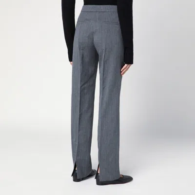 Jil Sander Tailored Wool Slim Pants In Gray