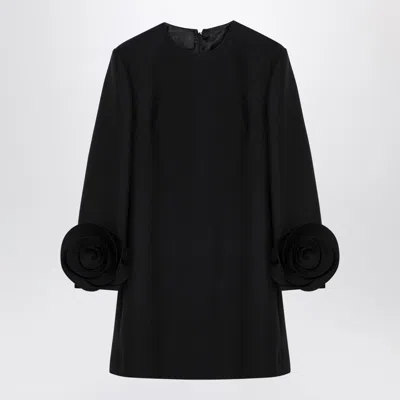 Valentino Women's Double Compact Drill Mini Dress In Black