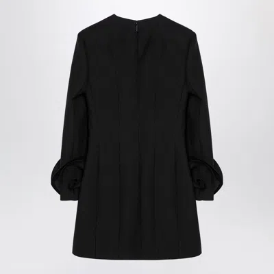 Valentino Women's Double Compact Drill Mini Dress In Black