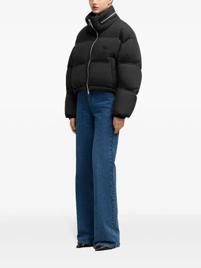 Ami Alexandre Mattiussi Logo-print Puff Jacket In Black