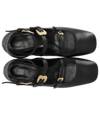 A.bocca Heart Buckle-embellished Heeled Pumps In Black