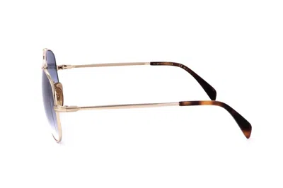 DAVID BECKHAM DAVID BECKHAM DB 7004/S J5G MEN'S SUNGLASSES - GOLD FRAME, GRADIENT BLUE MIRROR LENSES 