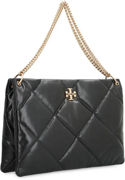 Tory Burch Kira Diamond Quilt Hobo Bag In Black