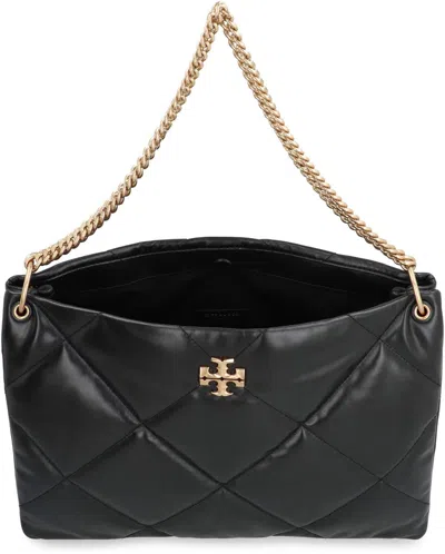 Tory Burch Kira Diamond Quilt Hobo Bag In Black