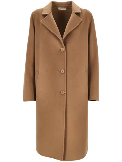 Purotatto Single-breasted Coat In Brown