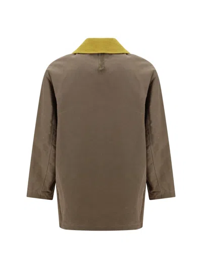Fendi Man Jacket Khaki Size 40 Polyamide, Cotton, Lambskin In Beige