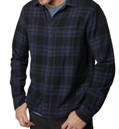 Velvet By Graham & Spencer Men's Freddy Plaid Shirt In Navy In Blue
