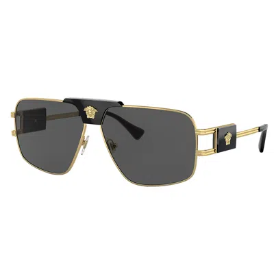 Versace Man Sunglasses Ve2251 In Gold