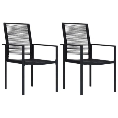 Vidaxl Patio Chairs 2 Pcs Pvc Rattan Black