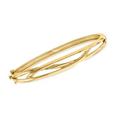 Rs Pure By Ross-simons 18kt Gold Vermeil Crisscross Bangle Bracelet In Gold