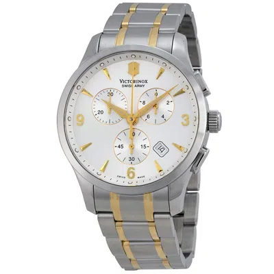 Swiss Army Men's Alliance Silver Dial Watch In Gold