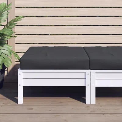 Vidaxl Floor Pallet Cushion 23.6"x23.6"x2.4" Black Fabric, 315083