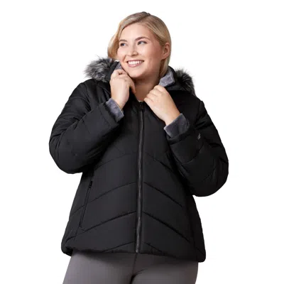 Free Country Women's Plus Size Brisk Ii Parka Jacket In Black