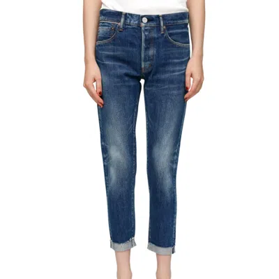 Moussy Wilbur Tapered Mid-rise Jean In Blue In Blue