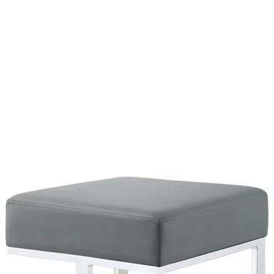Furnizzeme Metal Counter Height Stool, Grey