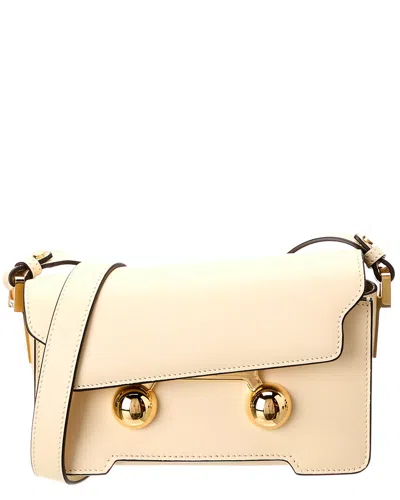 Marni Cream Leather Trunkaroo Mini Shoulder Bag In Beige