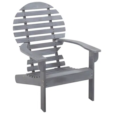 Vidaxl Adirondack Chair Solid Acacia Wood Gray, 46322