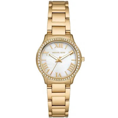 Michael Kors Women's Sage Pav� Mother Of Pearl Dial Watch In Gold